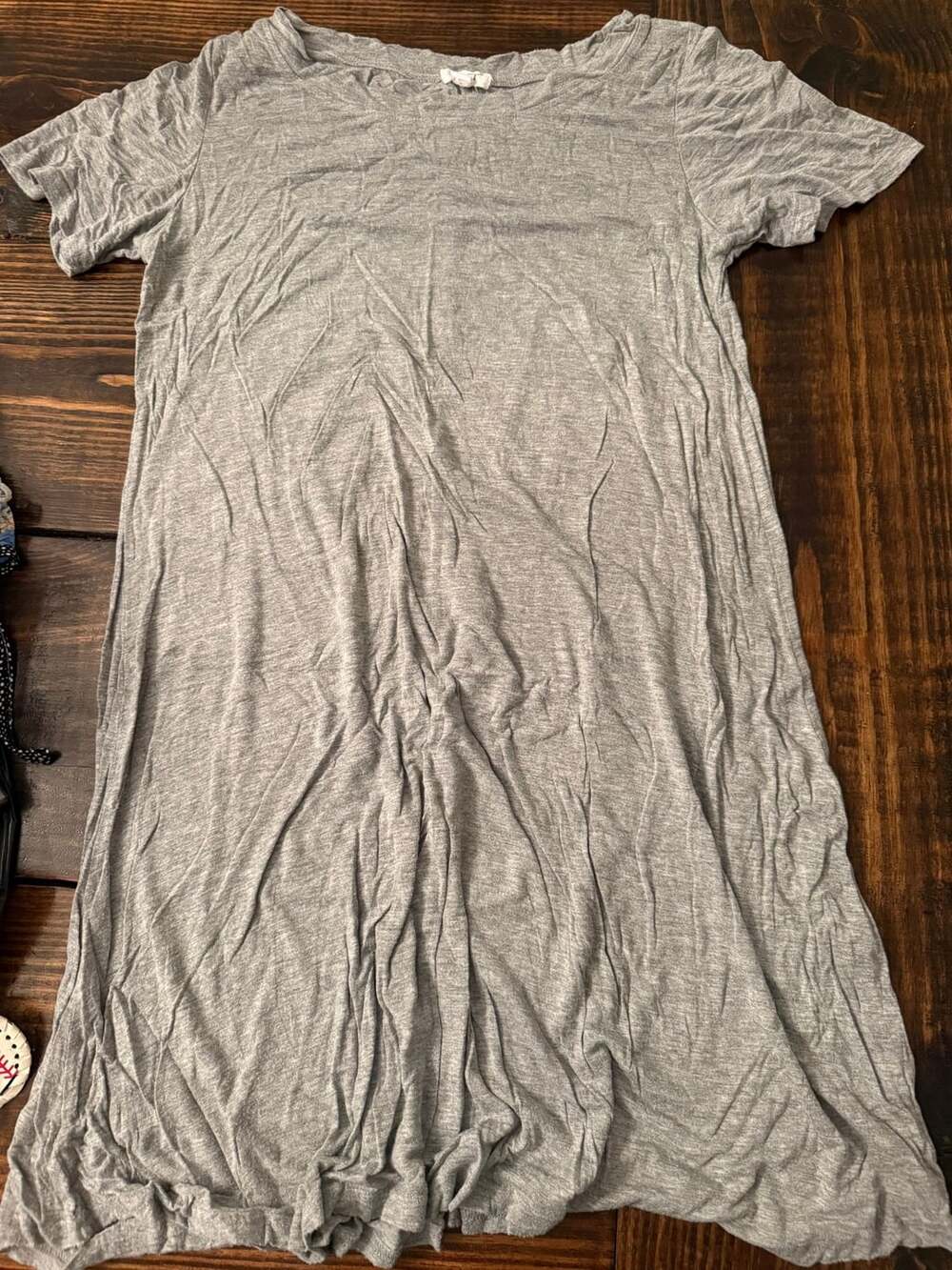 Exist Dress Size L Gray Short Sleeve T-Shirt Dress Casual Knit